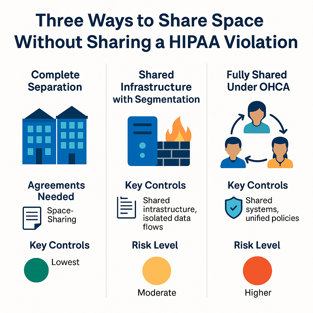 Healthcare space sharing models